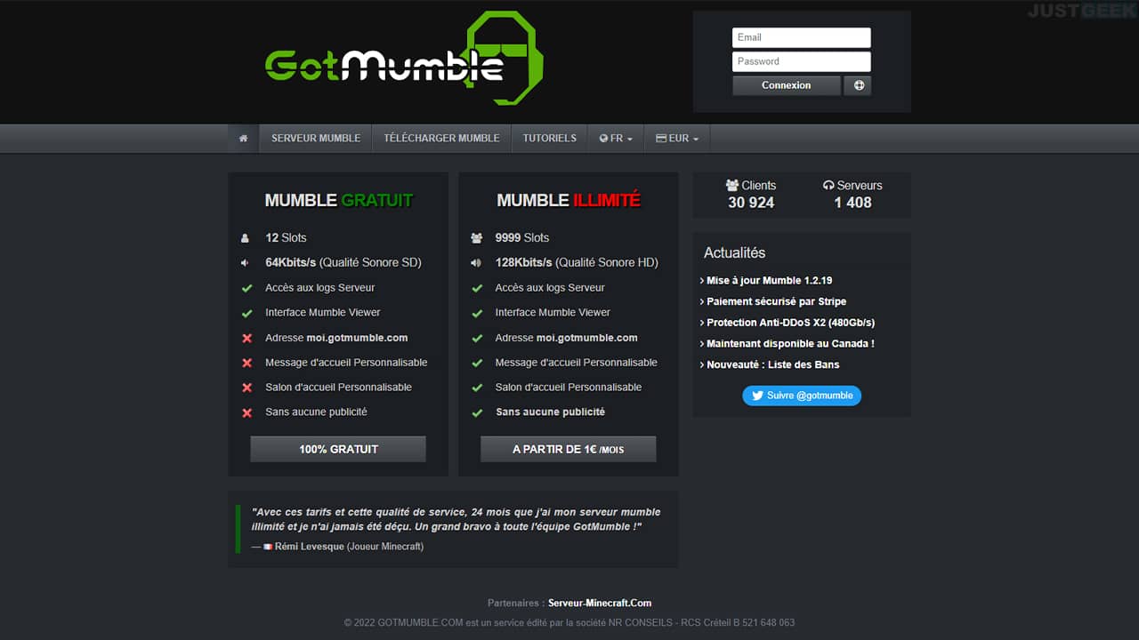 GotMumble : serveur mumble gratuit