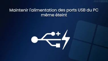 Maintenir l'alimentation des ports USB du PC même éteint