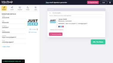 Créer une signature e-mail dynamique avec WiseStamp