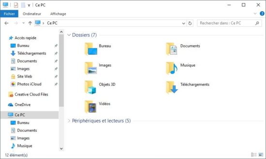 Déplacer les bibliothèques sous Windows 10