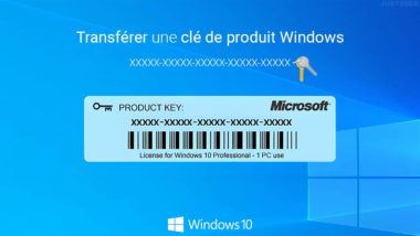 Transférer la clé de produit Windows d'un PC à un autre