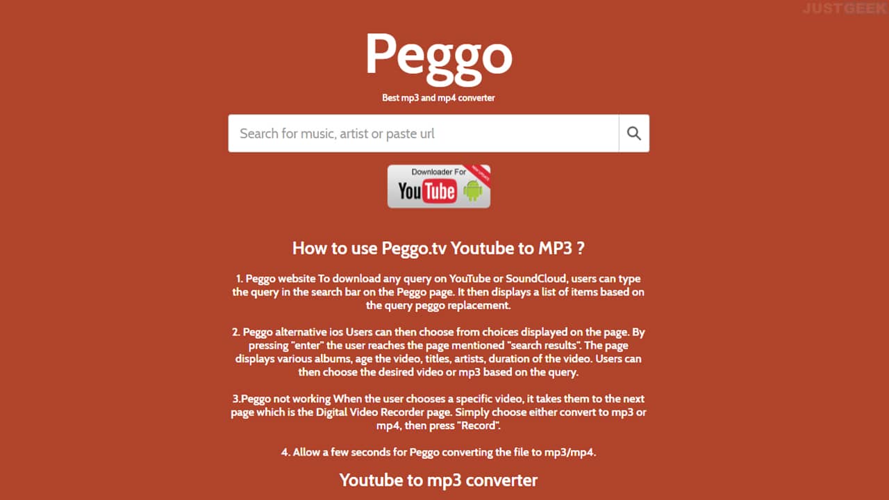 Convertir une vidéo YouTube en MP3 avec Peggo