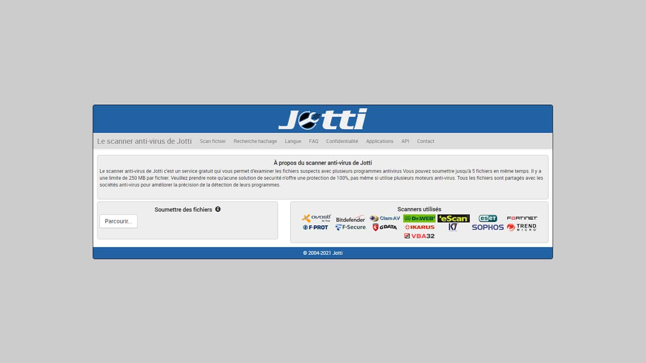 Jotti : Scanner antivirus en ligne gratuit