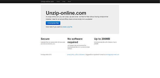 unzip-online