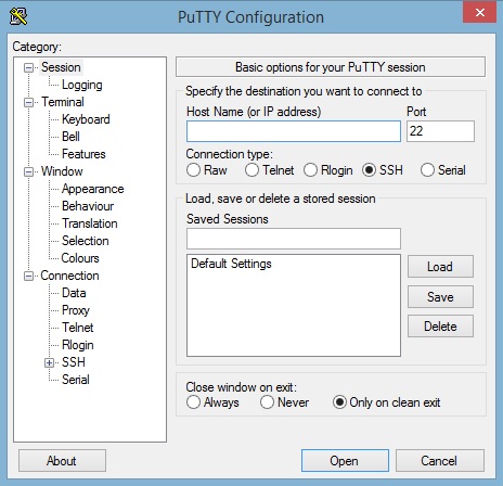 PuTTY-client-ssh