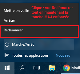 marche-arret-menu-demarrer-shift-redemarrer