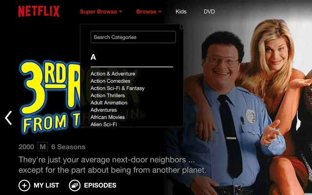 Super Browse for Netflix