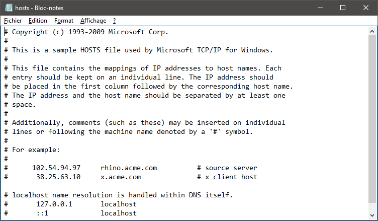 Bloquer l'accès à certains sites web avec le fichier hosts