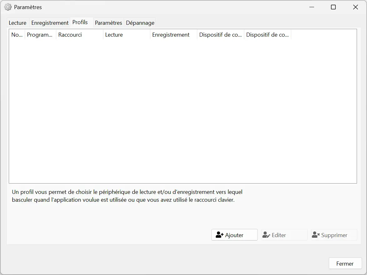 Création de profils personnalisés dans SoundSwitch