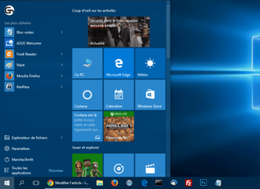 Windows 10 : exporter et importer la personnalisation du menu Démarrer