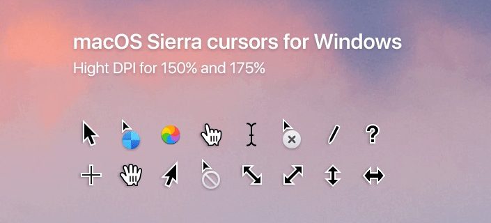 Télécharger les curseurs de macOS Sierra pour Windows 10