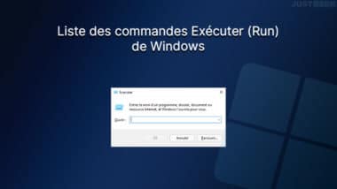Liste des commandes Exécuter (Run) de Windows 10