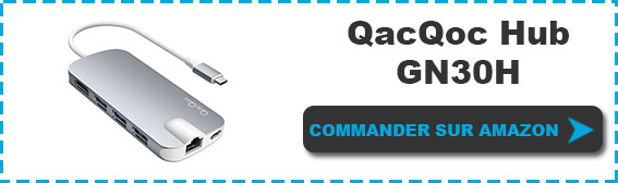 Bouton commander Hub QacQoc GN30H Premium USB-C