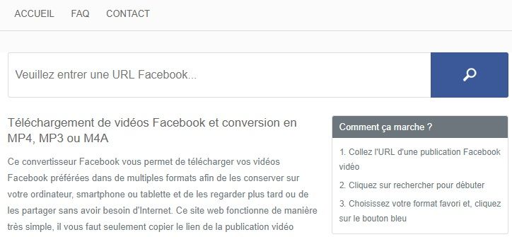 Télécharger une vidéo Facebook