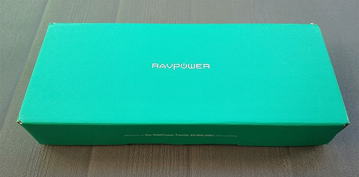 Packaging chargeur solaire RAVPower 25000 mAh