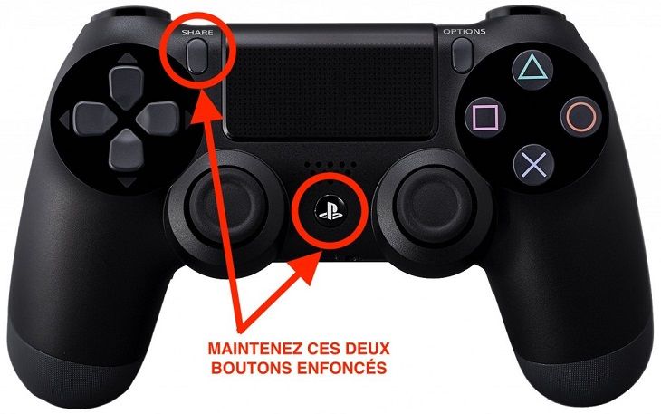 Pairage manette PS4