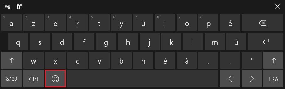 Clavier tactile emoji Windows 10