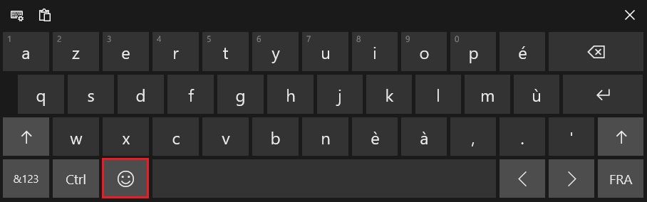 Clavier tactile emoji Windows 10