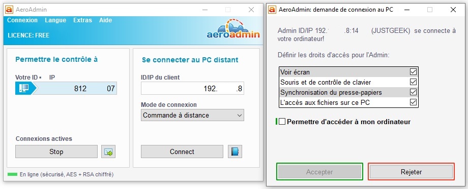 AeroAdmin : contrôler un ordinateur à distance