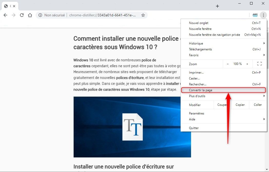 Mode Lecture Chrome