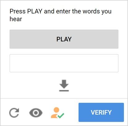 Exemple CAPTCHA audio