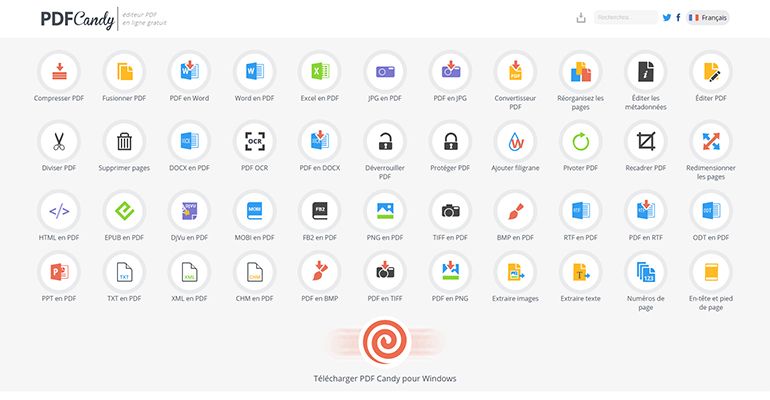 PDFCandy.com : Convertisseur PDF en ligne 100% gratuit