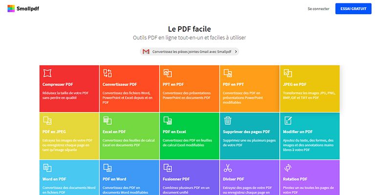 Smallpdf.com : Outils PDF en ligne