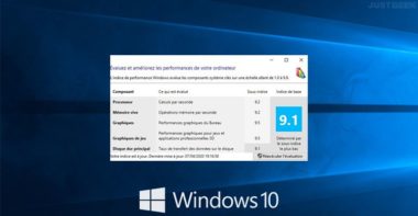 Obtenir l'indice de performance sous Windows 10