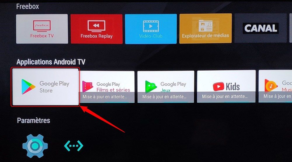 Google Play Store Freebox mini 4K