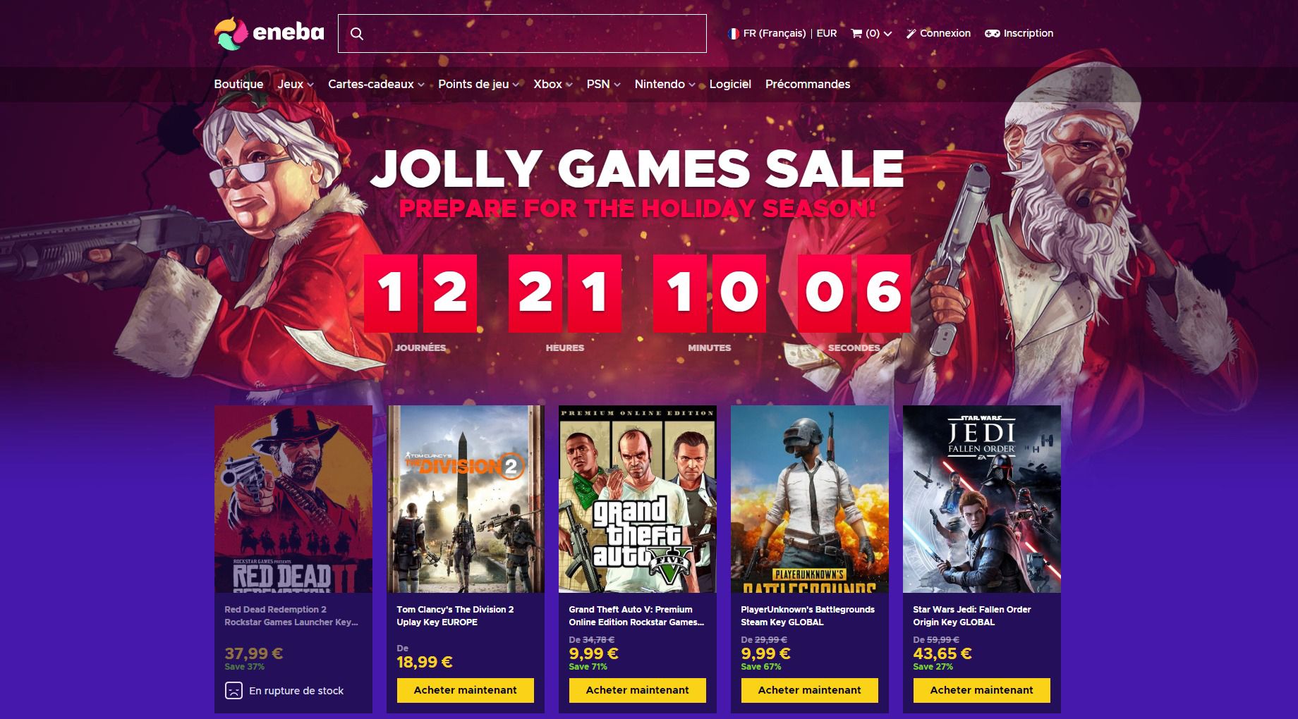 Eneba.com : Promotions de Noël sur les jeux-vidéo PC