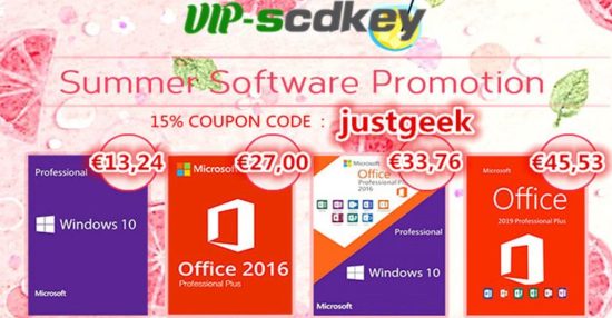 Soldes d'été chez VIP-scdkey : Windows 10 Pro à 13€ et Office 2016 à 27€