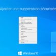 Windows 10 : ajouter une suppression sécurisée au menu contextuel