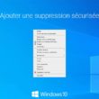 Windows 10 : ajouter une suppression sécurisée au menu contextuel