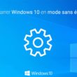 Mode sans échec Windows 10