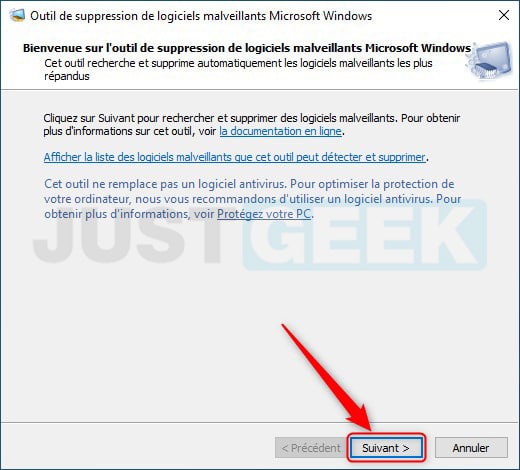 Outil de suppression de logiciels malveillants Microsoft Windows
