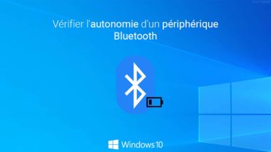 Vérifier le niveau de batterie d'un périphérique Bluetooth dans Windows 10