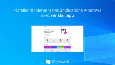 Installer plusieurs applications à l'aide de winget et winstall.app sur Windows 10
