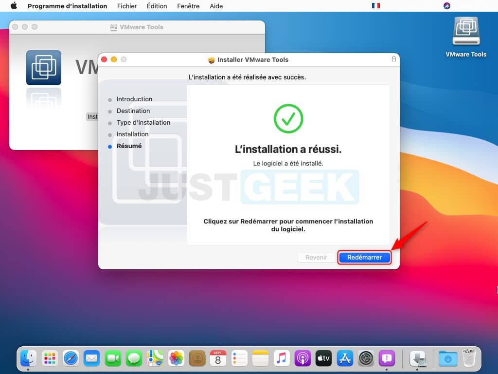 Installation de VMware Tools sur macOS Big Sur