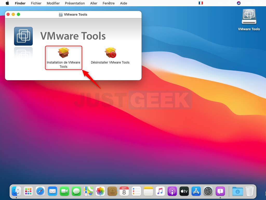 Installer VMware Tools sur macOS Big Sur