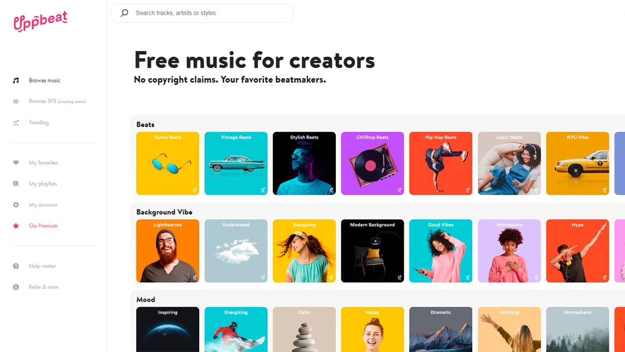 Uppbeat : musique libre de droits pour vos vidéos YouTube