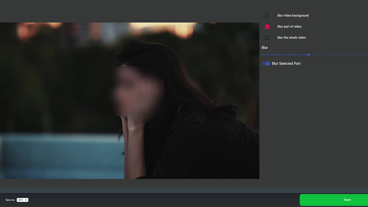 Flouter un visage dans une vidéo avec Blur Video Online