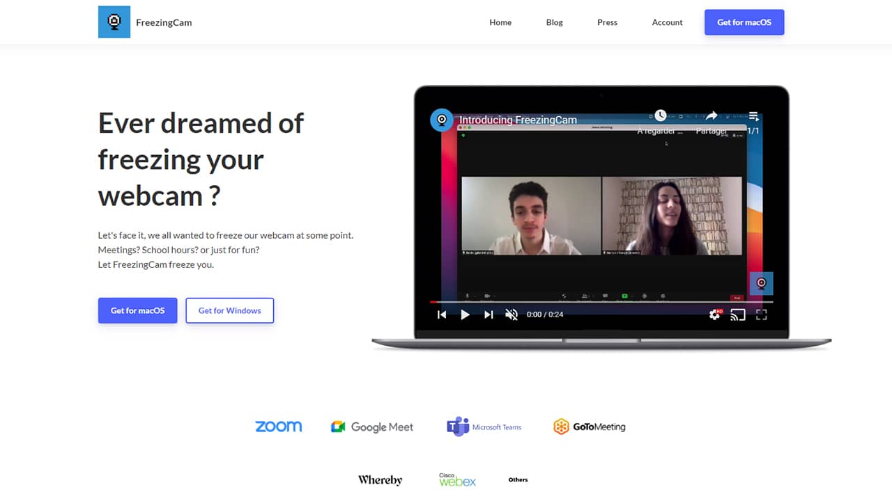FreezingCam : geler exprès votre webcam pendant un appel vidéo