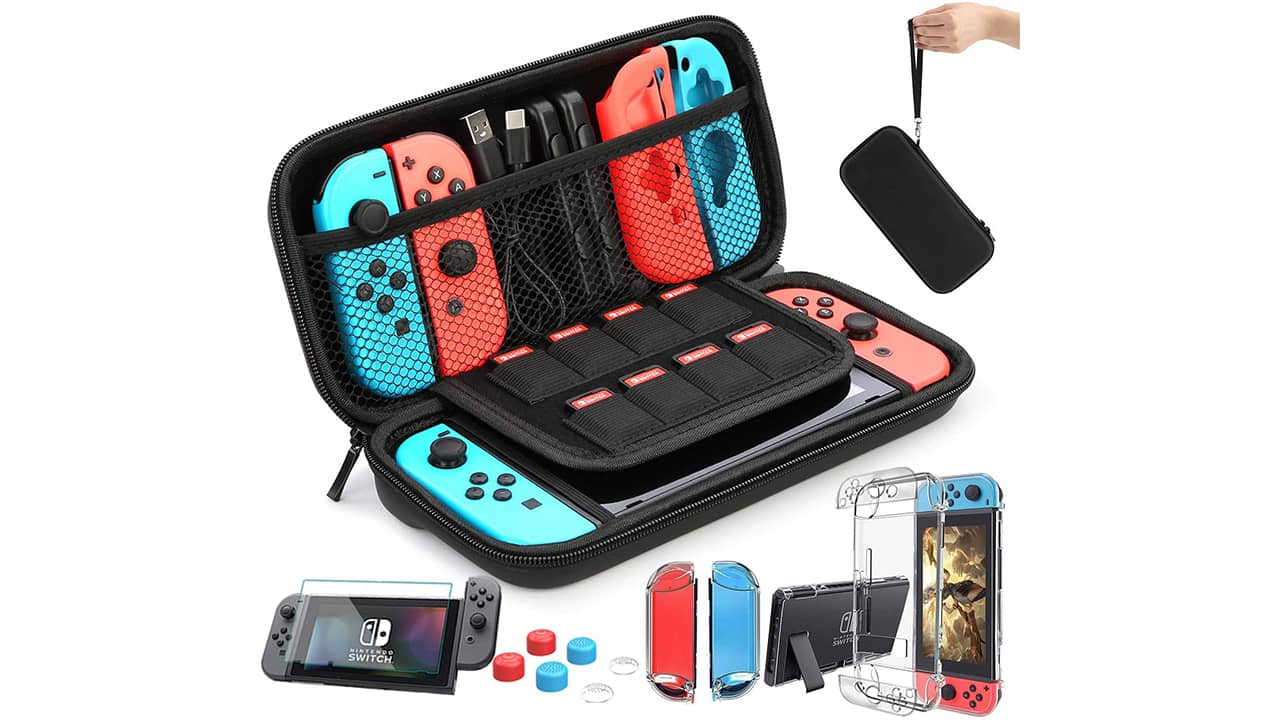 Bestico Etui pour Nintendo Switch et Switch OLED - Pochette Switch