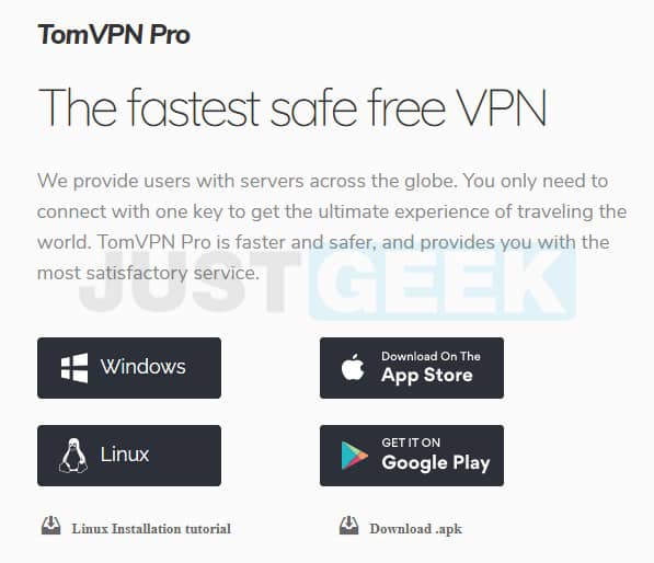 Télécharger TomVPN, un VPN 100% gratuit