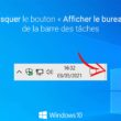 Windows 10 : masquer le bouton « Afficher le Bureau » de la barre des tâches