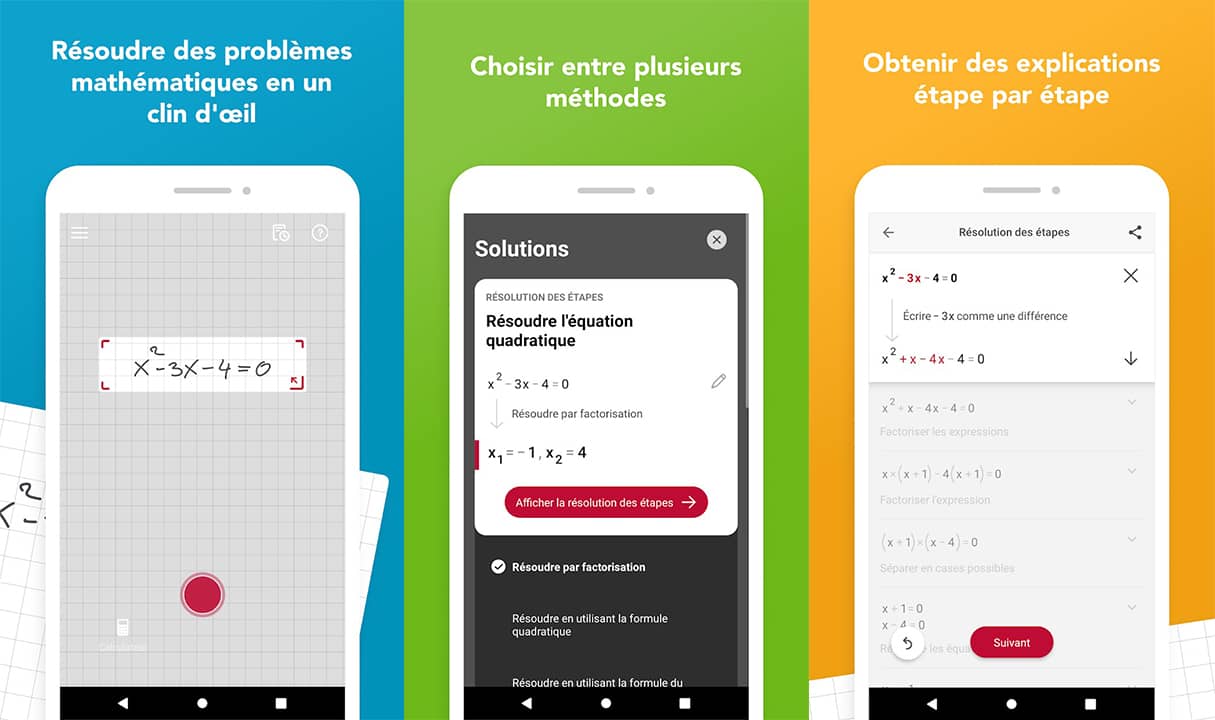 PhotoMath : application gratuite pour résoudre des problèmes mathématiques