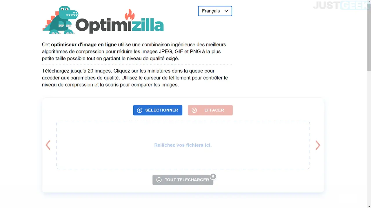 Optimizilla - Optimiseur d'image en ligne