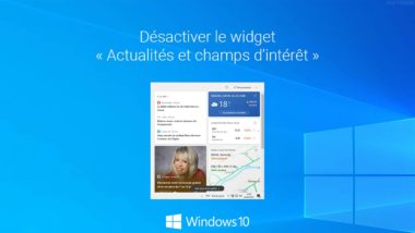 Désactiver la météo de la barre des tâches dans Windows 10
