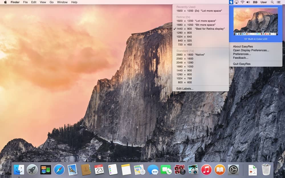 Changer rapidement la résolution de votre Mac avec EasyRes