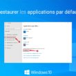 Réinitialiser les applications par défaut de Windows 10